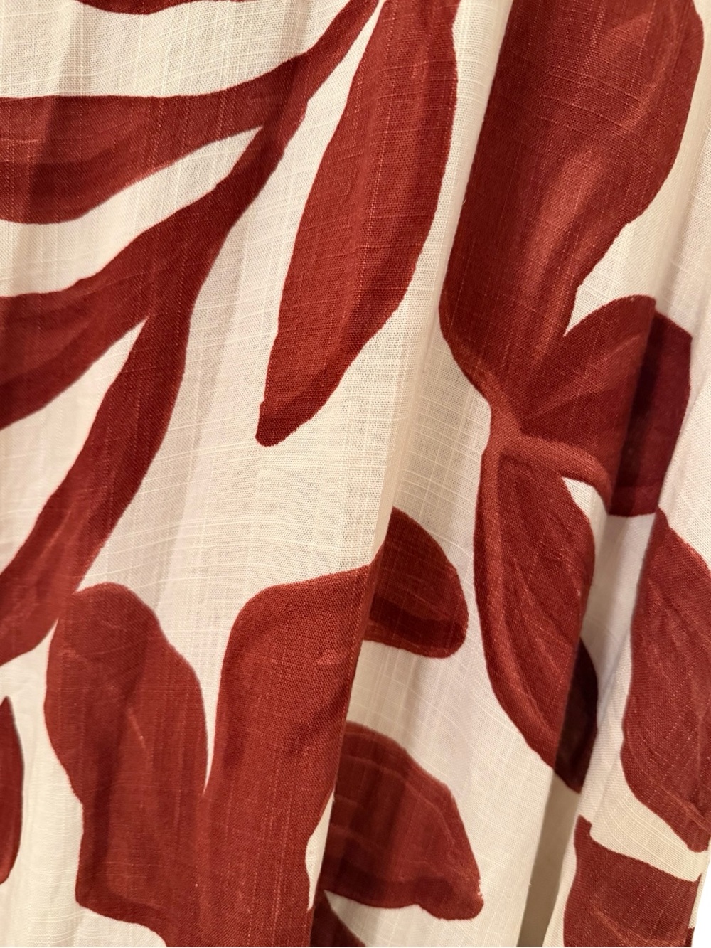 Paper Heart Anthropologie Floral Linen Blend Maxi Dress Ivory Rust S NWT - Picture 8 of 9